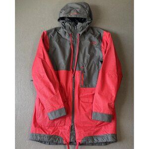 Oakley Snowboard Ski Jacket Ship Yard Parka Red Grey Mens L Waterproof Loose Fit